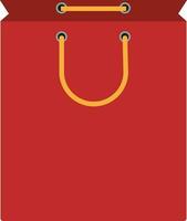 Flat illustration of red paper bag. vector