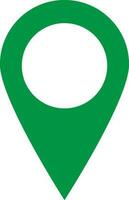 Green map pin icon in flat style. vector