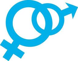 Male and female gender symbol. vector