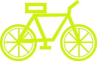 Flat illustration of green bicycle. vector