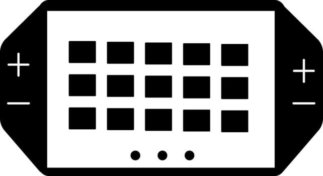 Isolated game controller in black and white color. vector