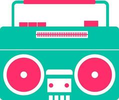 Isolated radio in flat style. vector
