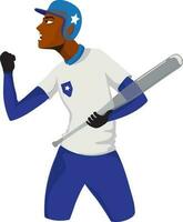 personaje de béisbol jugador. vector