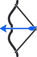 Bow with Arrow for Archery Sports concept. vector