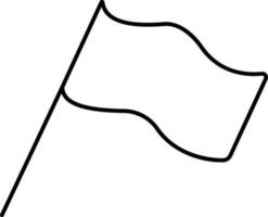 línea Arte ilustración de un bandera. vector