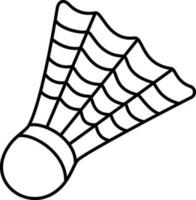 Line-art illustration of a Shuttlecock. vector