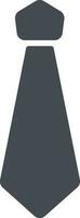 Flat style tie in grey color. vector