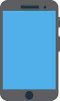 ilustración de teléfono inteligente en azul y gris color. vector