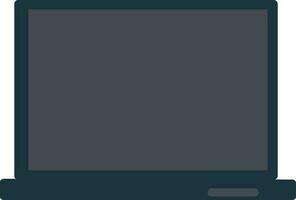 Isolated laptop in grey color. vector