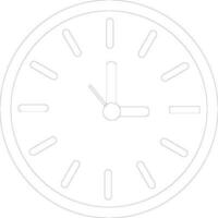 plano estilo reloj hecho por línea Arte. vector