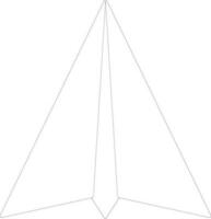 Black line art cursor in flat style. vector