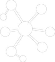 Networking icon made by black line art. vector