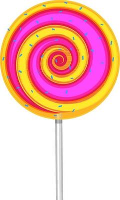 Illustration of sweet lollipop.