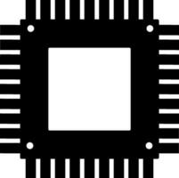 Processor Chip icon in flat style. vector