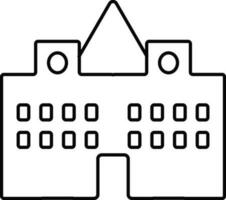 plano estilo ilustración de edificio. vector