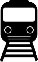 Front view of a Train sign or symbol. vector