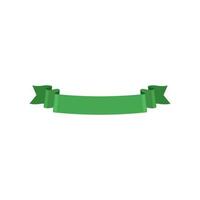 Shiny green ribbon with space for your message. vector