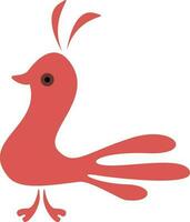 Flat style Love bird icon in red color. vector