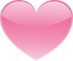 Pink heart on white background. vector