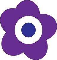 Purple flower design in flat style. vector