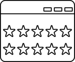 Star Rating sign or symbol. vector