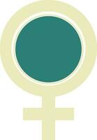 Flat illustration of female sign or symbol. vector