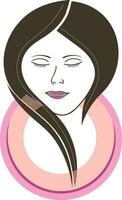 Illustration of woman face. vector