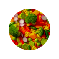 Steamed Vegetable Mix Generative Ai png