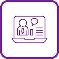 Online Job Interview Vector Icon