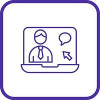 Online Interview Vector Icon