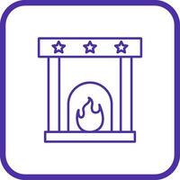 Fireplace Vector Icon