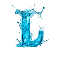 Clean Blue Water Splash L Generative Ai png