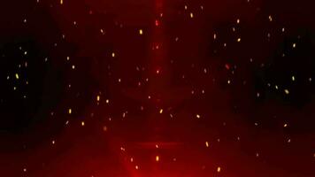 Flamme Funke Partikel Nacht abstrakt, Lagerfeuer Achtung, Verbrennung Feuer Wirkung, Hölle Inferno Rauch funkeln Element, heiß isoliert, Licht Kamin Magie Treibstoff Animation video