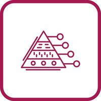 icono de vector de gráfico de pirámide