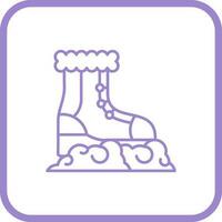 icono de vector de botas de nieve