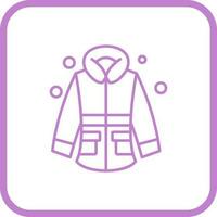 icono de vector de chaqueta de invierno