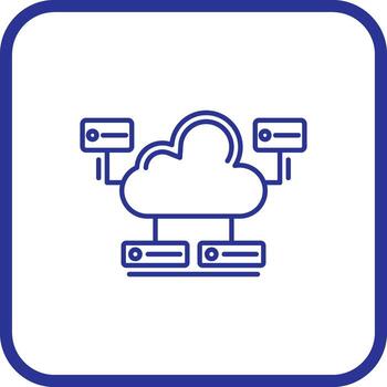 Cloud Database Vector Icon