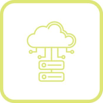 Cloud Database Vector Icon