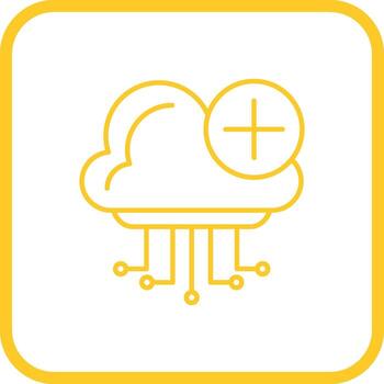 icono de vector de computación en la nube