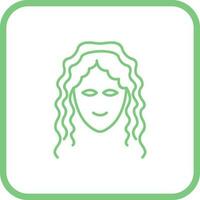 Hair Curly Vector Icon