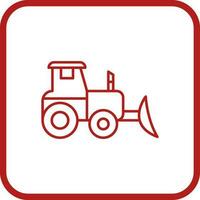 Industrial Tractor Vector Icon