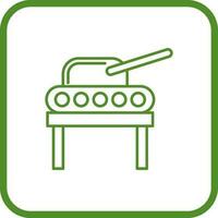 icono de vector de exhibición de tanque