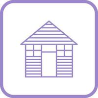 Wood Cabin Vector Icon