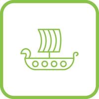 Viking Ship Vector Icon