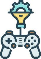 color icon for game developing vector