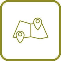 Folded Map Vector Icon