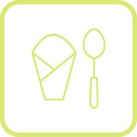 Spoon and Napkin Vector Icon