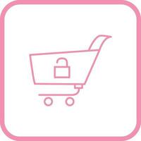Unique Unlock Cart Vector Icon