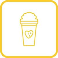 Unique Strawberry Milkshake Vector Icon