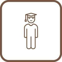 Unique Student Standing Vector Icon